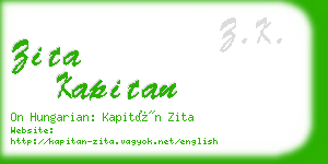 zita kapitan business card